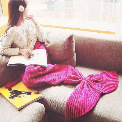 Mixture Crocheted / Knited Mermaid Tail Blanket