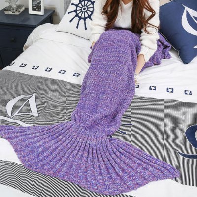 Mixture Crocheted / Knited Mermaid Tail Blanket